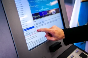 Prince William County Circuit Court kiosk office suite in use