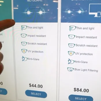 Devlyn Optical eyewear retail kiosk user interface Devlyn Optical eyewear retail kiosk user interface