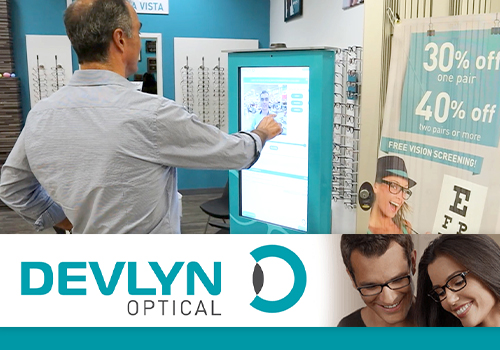 Devlyn Optical webpage graphic