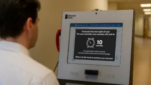 FaceLock timer on document kiosk