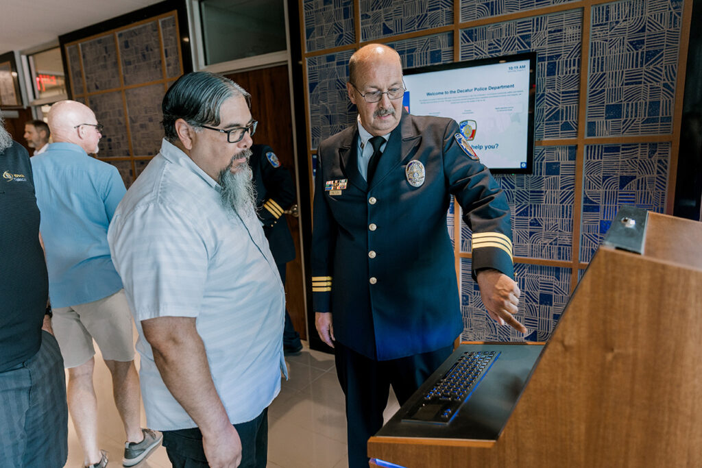 Decatur Kiosk in Use