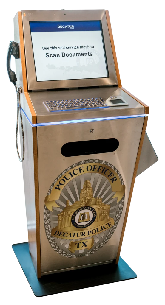 Decatur Police lobby kiosk