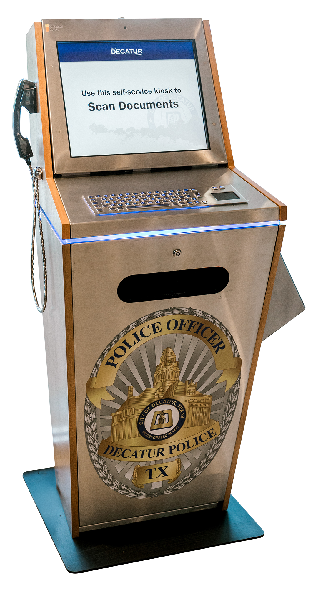 Decatur Police lobby kiosk