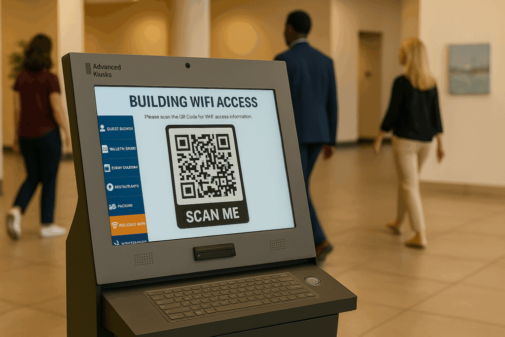 Office Lobby Building with WIFI Access Greeter Visitor Management System