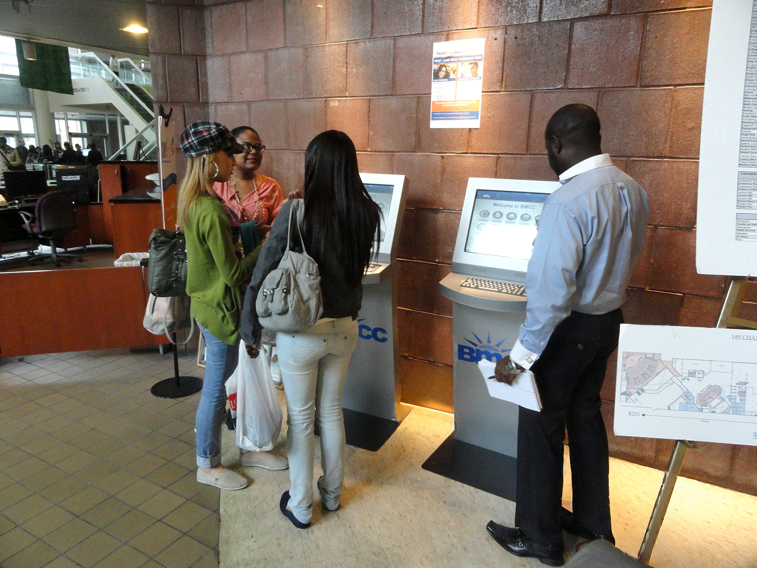 BMCC student center kiosks