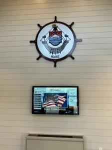 Eliot Town Office welcome kiosk