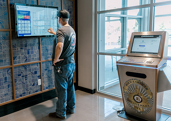 Law enforcement self-service access point