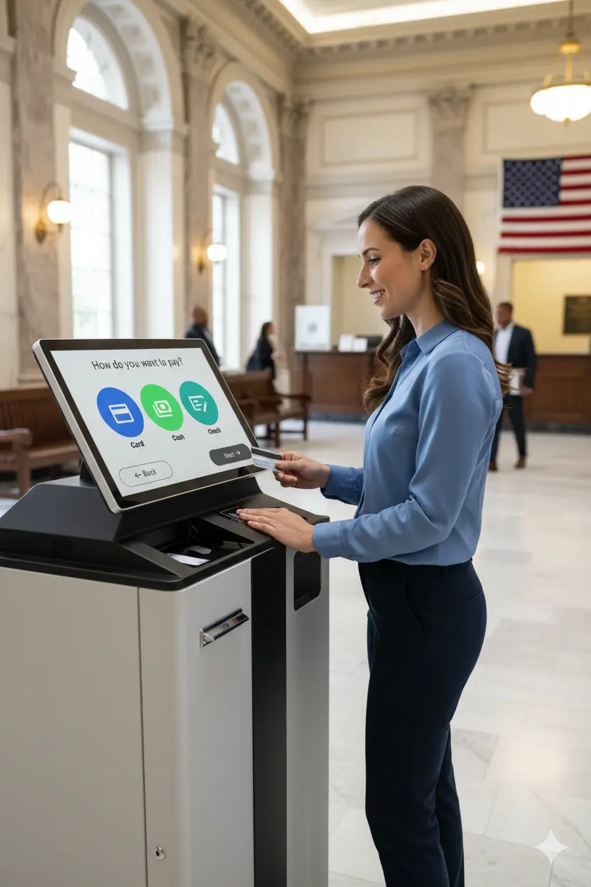 The Vault Self-Service Payment Kiosks in a government building The Vault Self-Service Payment Kiosks in a government building