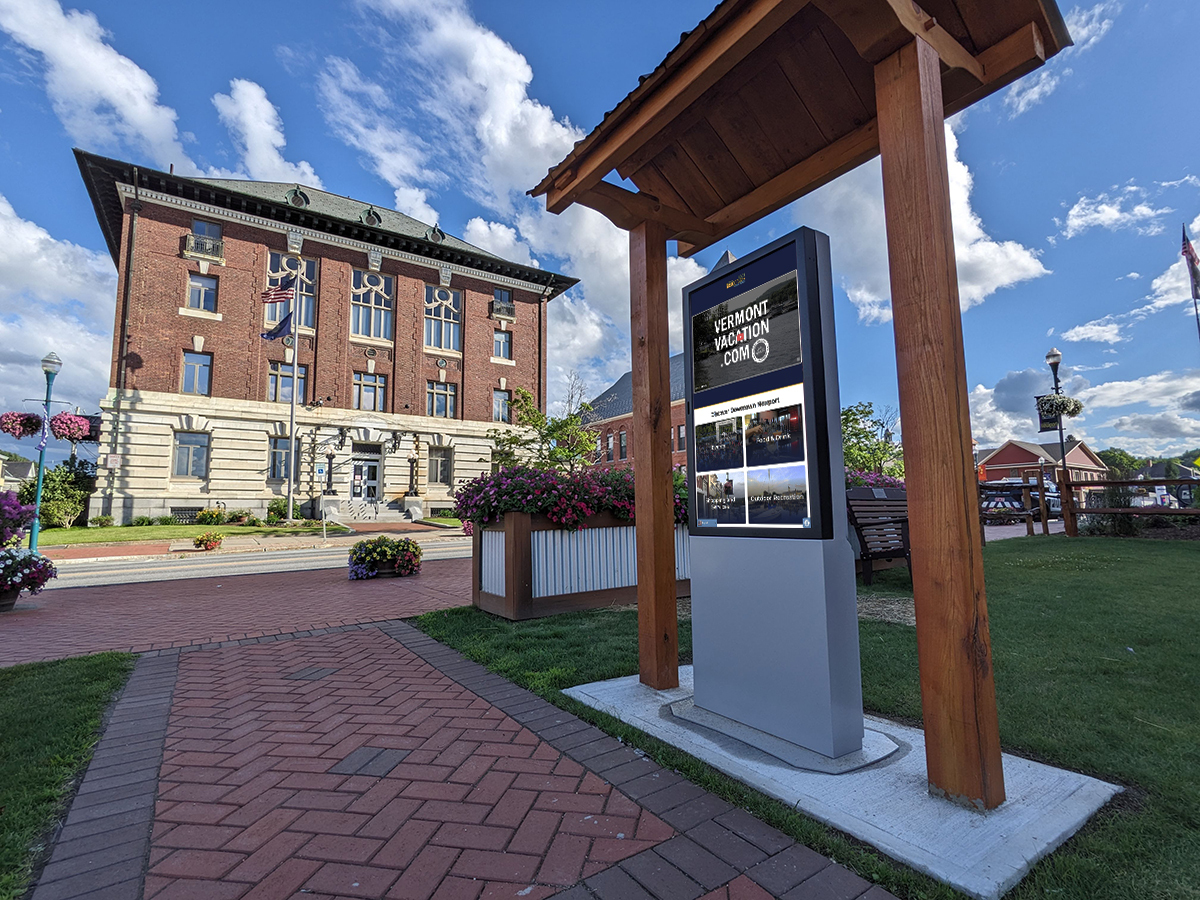 Newport Vermont Outdoor Monolith with CityGuide Software