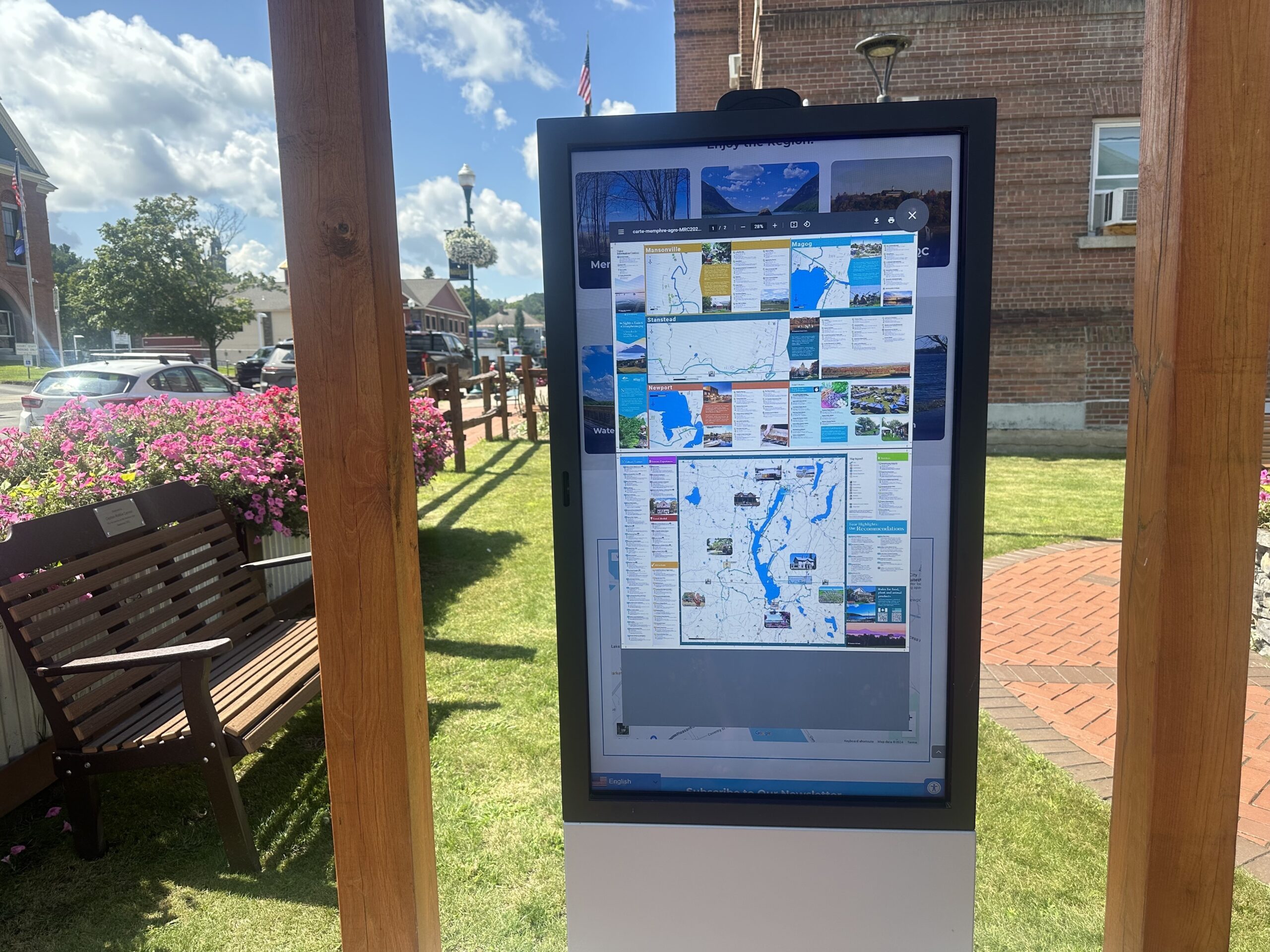 Newport Vermont Outdoor Monolith with CityGuide Software