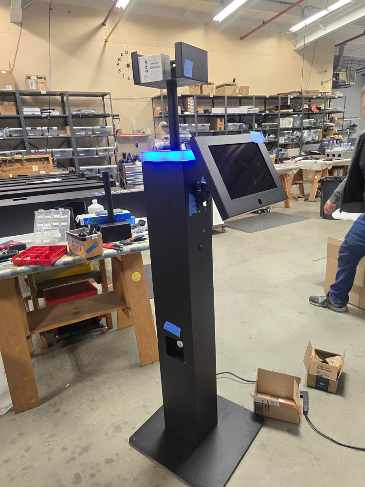 Secure federal self-service kiosk on shop floor