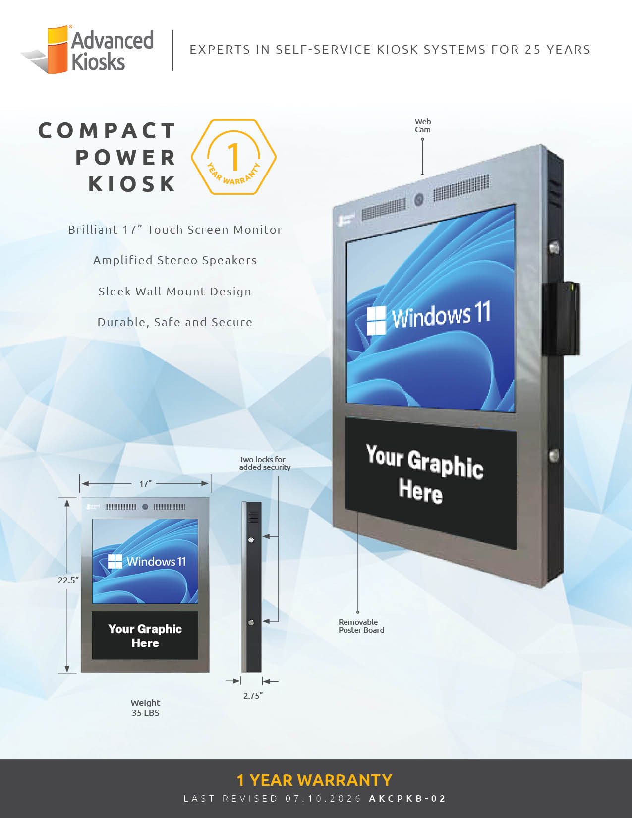 Ticketing Kiosk Brochure Cover