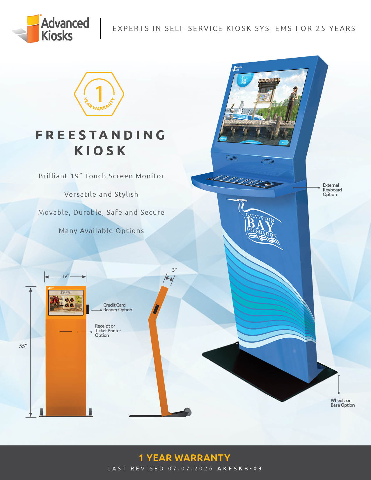Freestanding Kiosk Brochure Cover