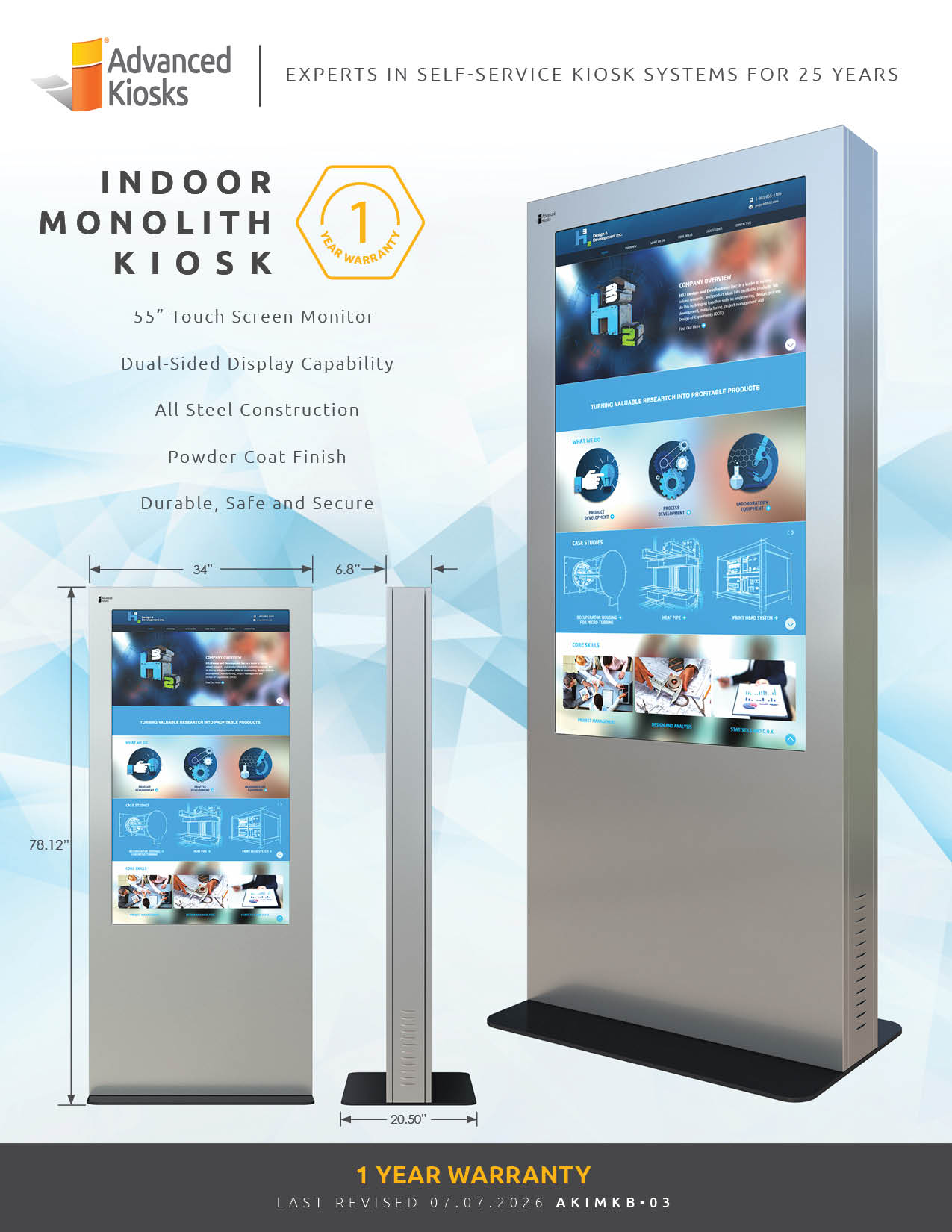 Freestanding Kiosk Brochure Cover
