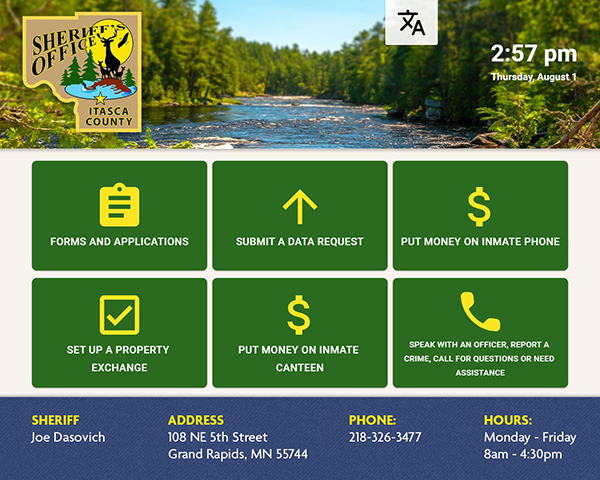 Itasca County Sheriffs Office User Interface Itasca County Sheriffs Office User Interface