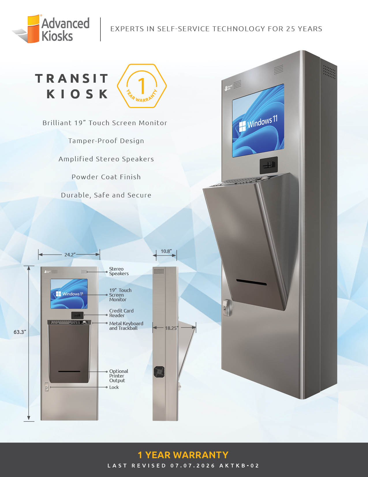 Freestanding Kiosk Brochure Cover