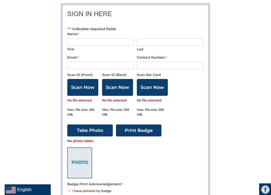 Attorney Sign In Form