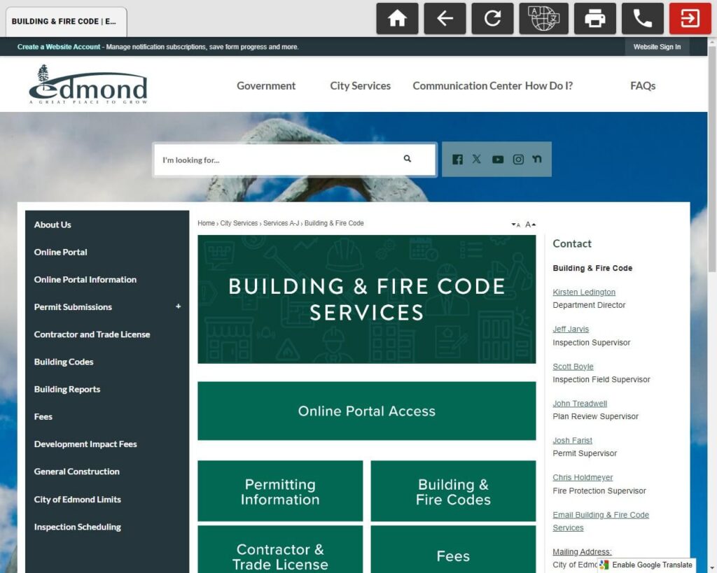 Edmond OK - Building and Fire Code Services