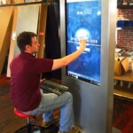 Indoor Large Screen Kiosk Touchscreen In Use