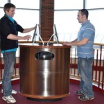 Touch Screen Digital Island Kiosk used by Visitors
