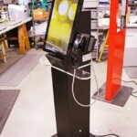 Ticketing Kiosk with Side Table and Handset