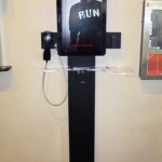 Retail Kiosk Wall Mounted with Black Base