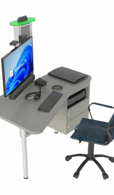 Aegis Desk self service kiosk top side view