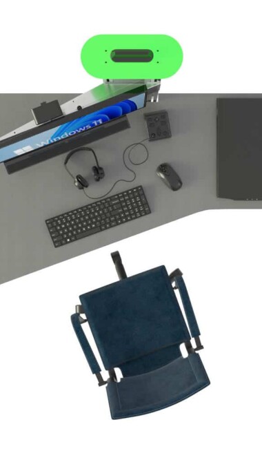 Aegis-Desk kiosk top view