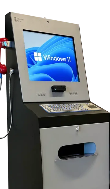 Document kiosk right angle voip handset hardware only