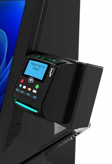 Ticketing kiosk card reader detail