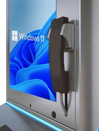 Tower kiosk VOIP handset