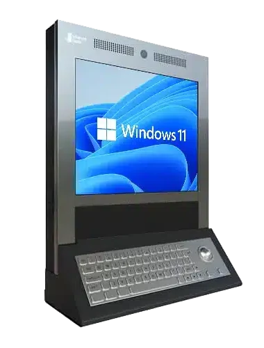 compact power kiosk - front right - keyboard