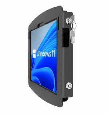 countertop tablet kiosk mounting case side view