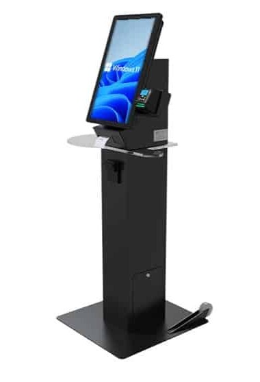 Ticketing Kiosk with Card Reader and table